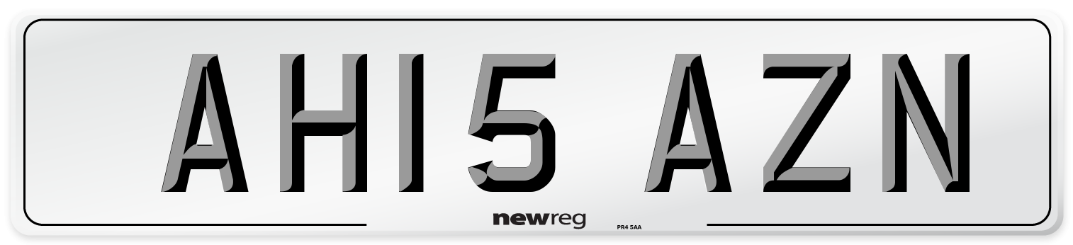 AH15 AZN Number Plate from New Reg